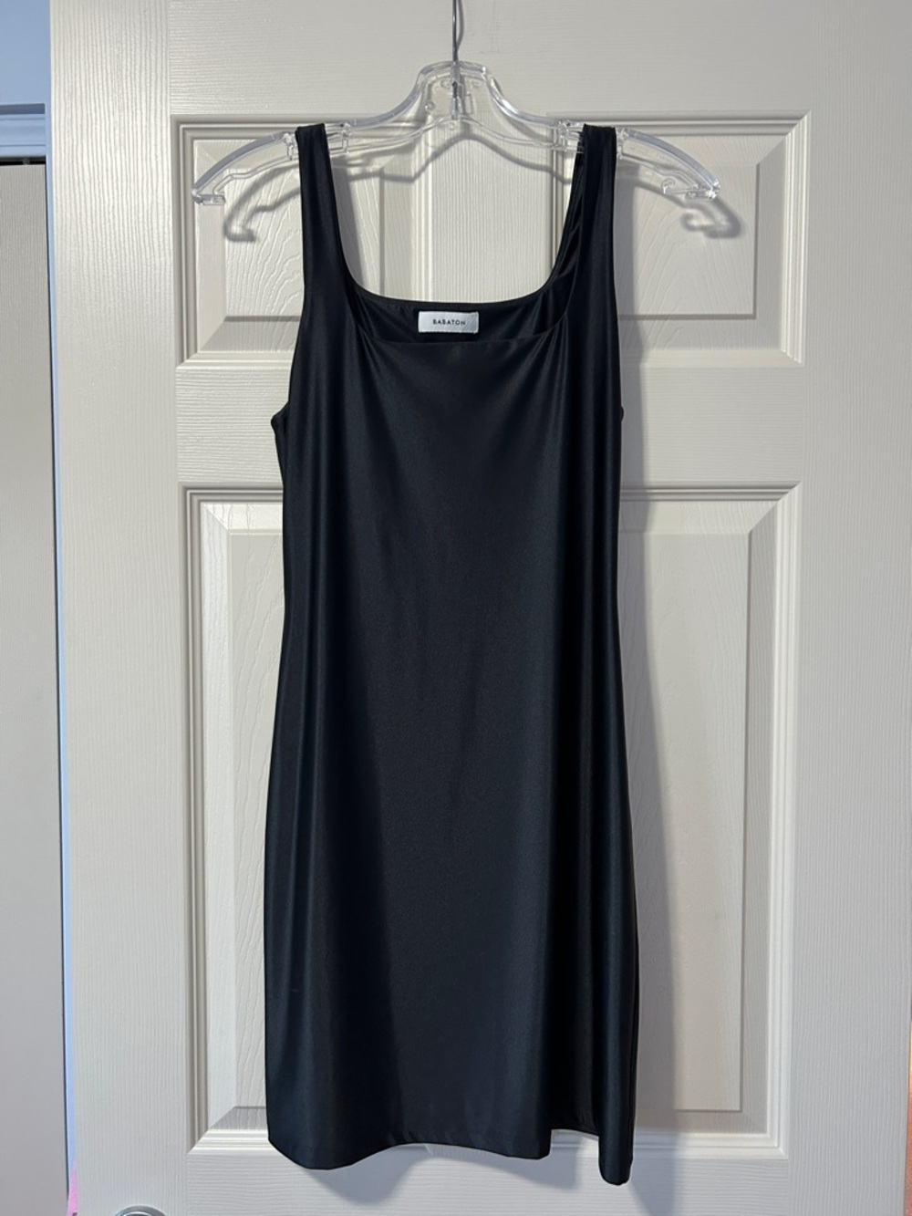 Babaton Black Sleeveless Mini Dress